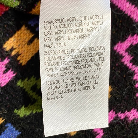 NWT! FARM RIO Mixed Scarves Black Sweater M - Picture 16 of 16